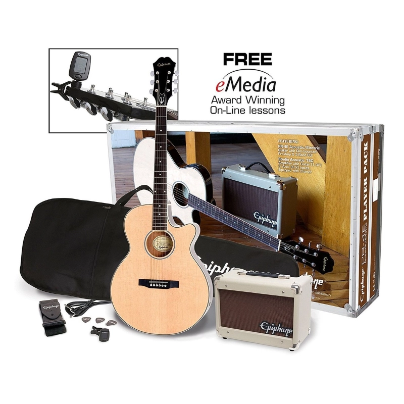 Epiphone PR-4E Acoustic Electric Player Pack Natural PPGR-EEP4NACH1