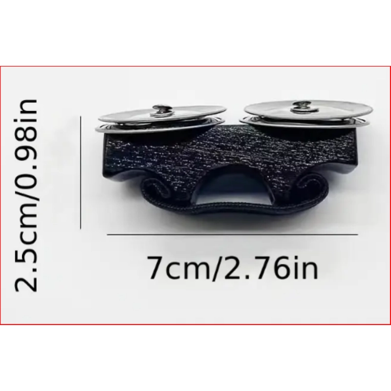 Sonaglio da dito per Cajon con 2 piattini