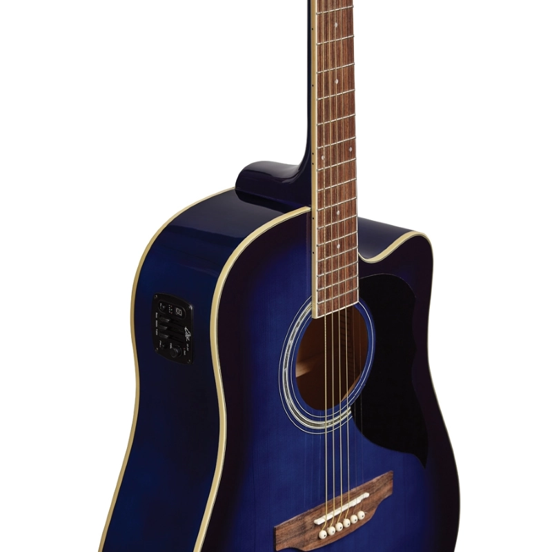 Eko Ranger CW Eq Blue Sunburst - Chitarra acustica elettrificata spalla mancate colore blu sfumato