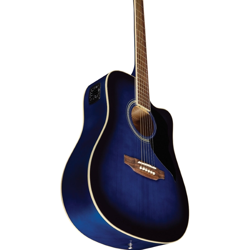 Eko Ranger CW Eq Blue Sunburst - Chitarra acustica elettrificata spalla mancate colore blu sfumato