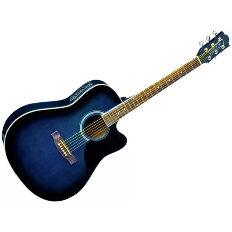 Eko Ranger CW Eq Blue Sunburst - Chitarra acustica elettrificata spalla mancate colore blu sfumato