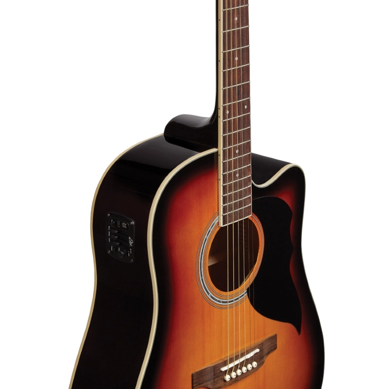 Eko Ranger CW Eq Brown Sunburst - Chitarra acustica elettrificata spalla mancate colore brown sfumato