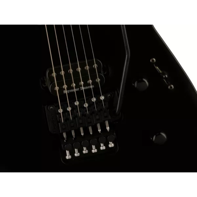 Jackson American Series Virtuoso, Streaky Ebony Fingerboard, Satin Black 2802401868