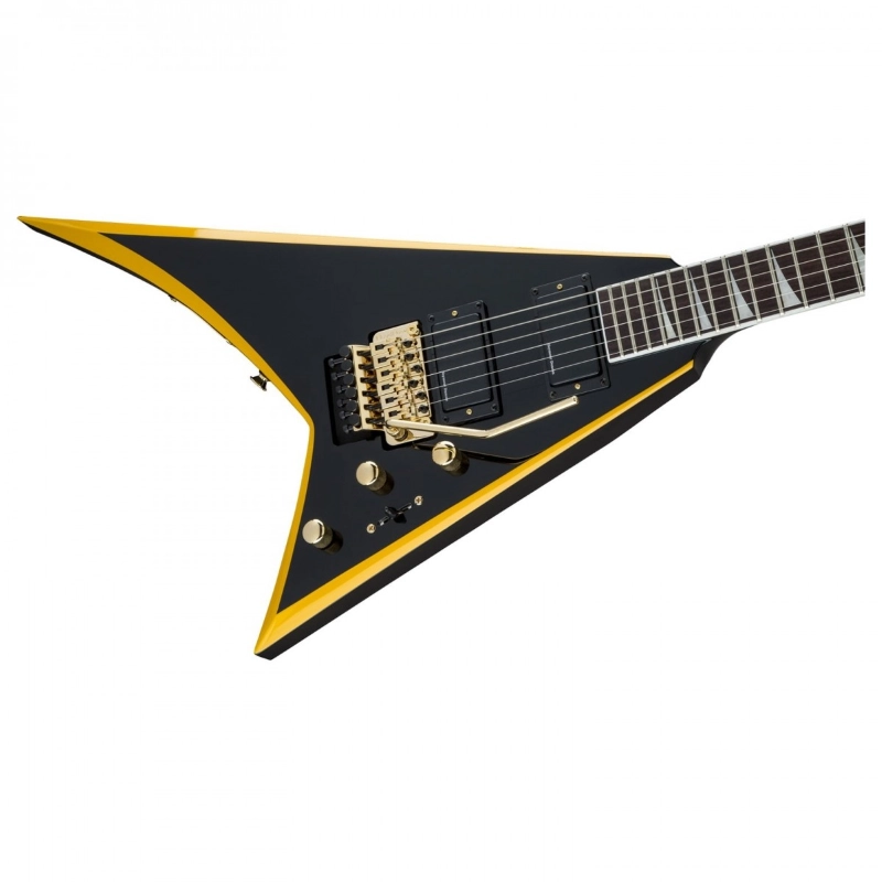 Jackson X Series Rhoads RRX24, Rosewood Fingerboard, Black with Yellow Bevels 2913636598