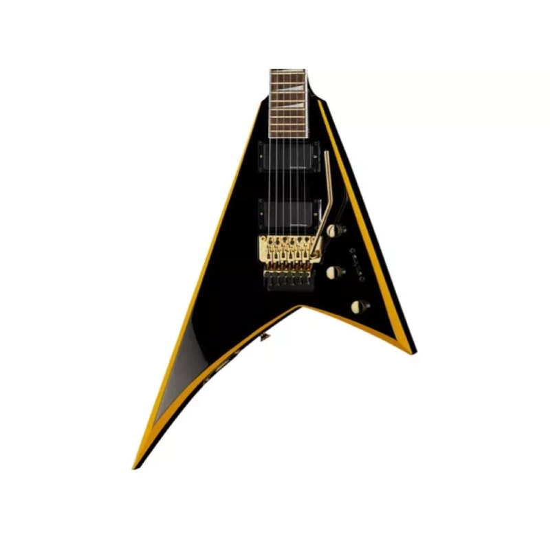 Jackson X Series Rhoads RRX24, Rosewood Fingerboard, Black with Yellow Bevels 2913636598