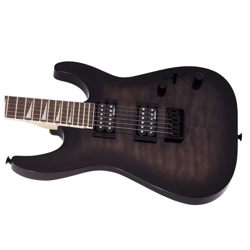 Jackson JS Series Dinky™ Arch Top JS32Q DKA HT, Amaranth Fingerboard, Transparent Black Burst