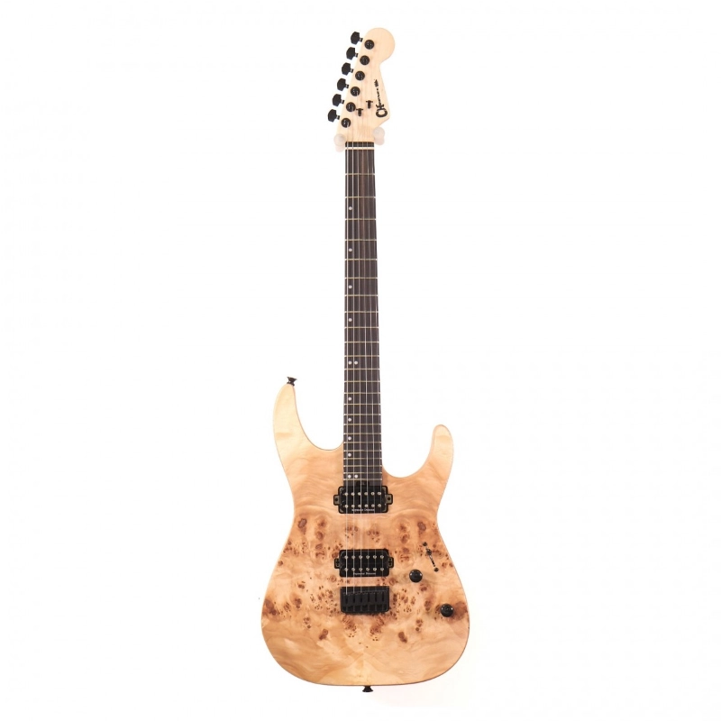 Charvel Pro-Mod DK24 HH HT E Mahogany with Poplar Burl, Ebony Fingerboard, Desert Sand