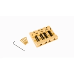 Fender® HiMass™ 4-String Bass Bridge Assembly With Brass Saddles, Gold