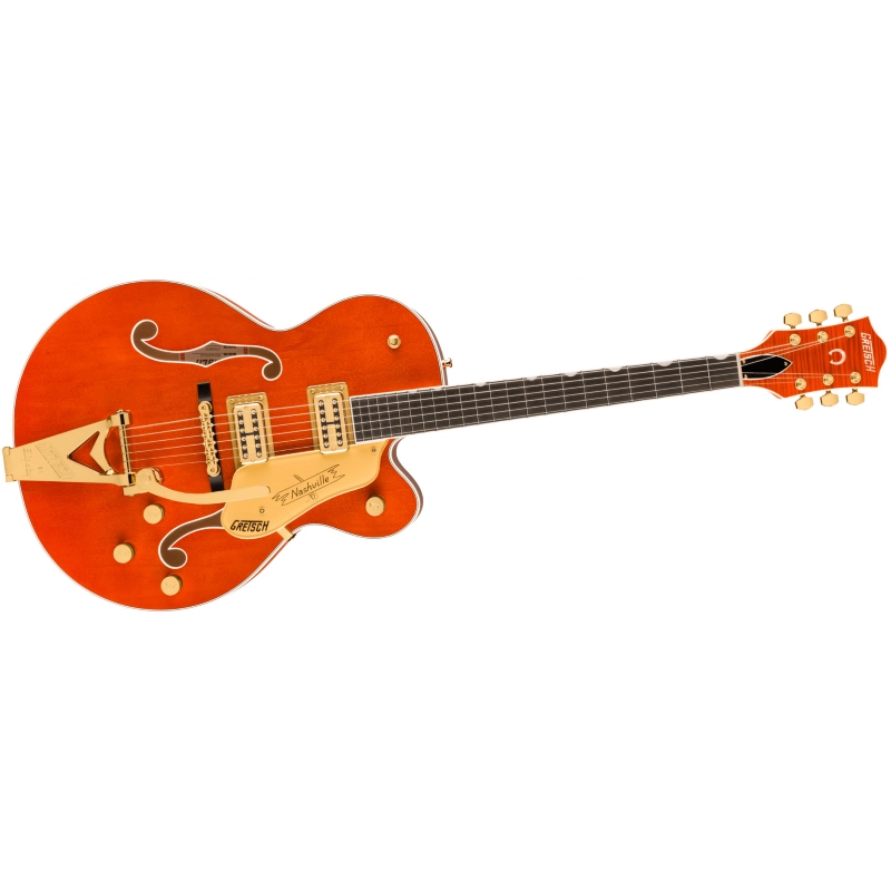 Gretsch Nashville® Hollow Body with String-Thru Bigsby® and Gold Hardware, Ebony Fingerboard, Orange Stain