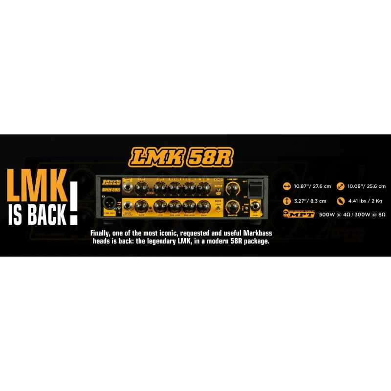 MarkBass LMK 58R TESTATA PER BASSO 500WATT