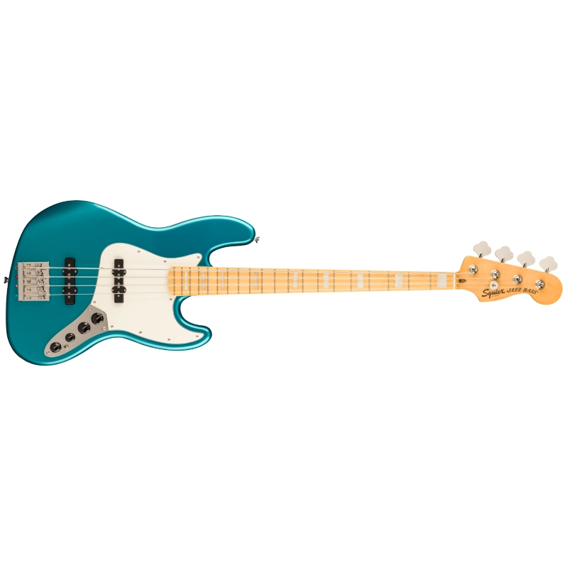 Squier Classic Vibe™ Active '70s Jazz Bass®, Maple Fingerboard, Parchment Pickguard, Ocean Turquoise