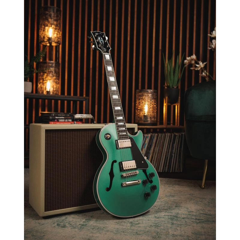 Gibson Custom Les Paul Custom Chambered F Holes Inverness Green Gloss NH LPC-PSL22549