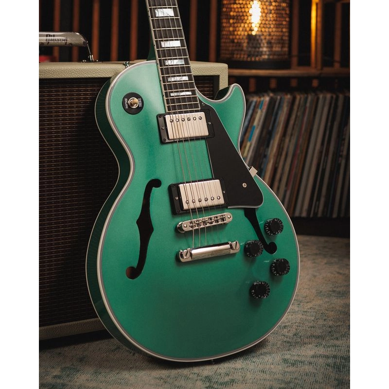 Gibson Custom Les Paul Custom Chambered F Holes Inverness Green Gloss NH LPC-PSL22549