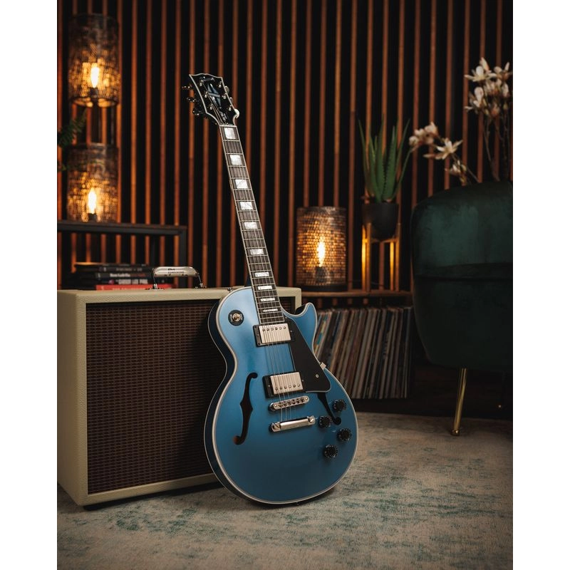 Gibson Custom Les Paul Custom Chambered F Holes Pelham Blue Gloss NH LPC-PSL22556