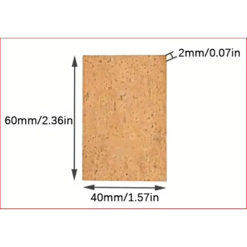 Sughero naturale Lamina mm.60x40x2