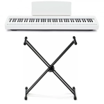 Kawai ES120W Stand Bundle Pianoforte Digitale 88 Tasti Bianco con Suppprto a X