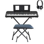 Yamaha PSRE283 Premium Bundle Tastiera 61 Tasti con Supporto Panca e Cuffie
