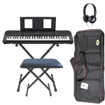 Yamaha PSRE283 Premium Bag Bundle Tastiera 61 Tasti con Supporto Panca Cuffie e Borsa