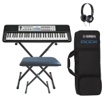 Yamaha YPT380 Premium Luxury Bag Bundle Tastiera con Supporto Panca Cuffie e Borsa