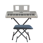 Yamaha EZ310 Home Bundle Tastiera Dinamica 61 Tasti Luminosi con Supporto e Panca