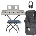 Yamaha EZ310 Premium Bag Bundle Tastiera Dinamica 61 Tasti Luminosi con Supporto Panca Cuffie e Borsa