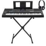 Yamaha PSRE473 Starter Bundle Tastiera Dinamica con Supporto e Cuffia