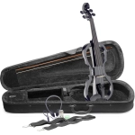 Stagg Violino Elettrico 4/4 Silent Nero Metallizzato forma Classica
