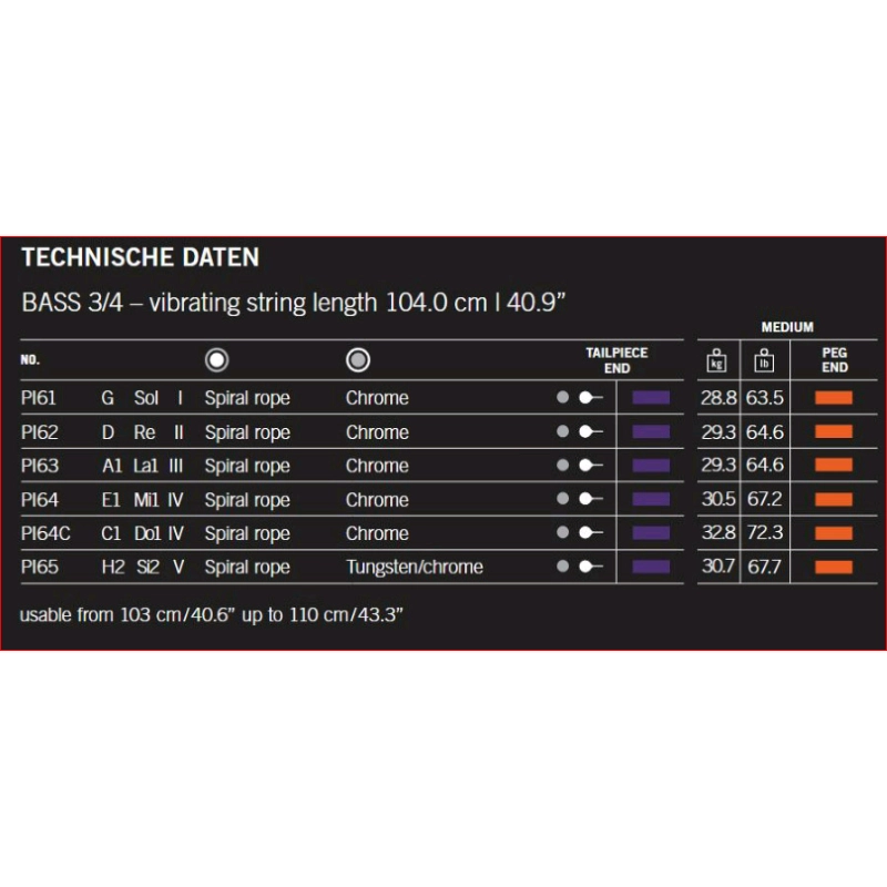 Thomastik PI61 Peter Infeld SOL per contrabbasso