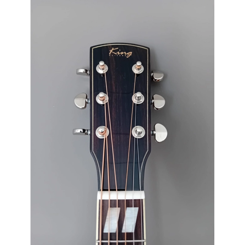 KING GSJ-232 TBK 42" Chitarra Acustica JUMBO Solid top transparent black