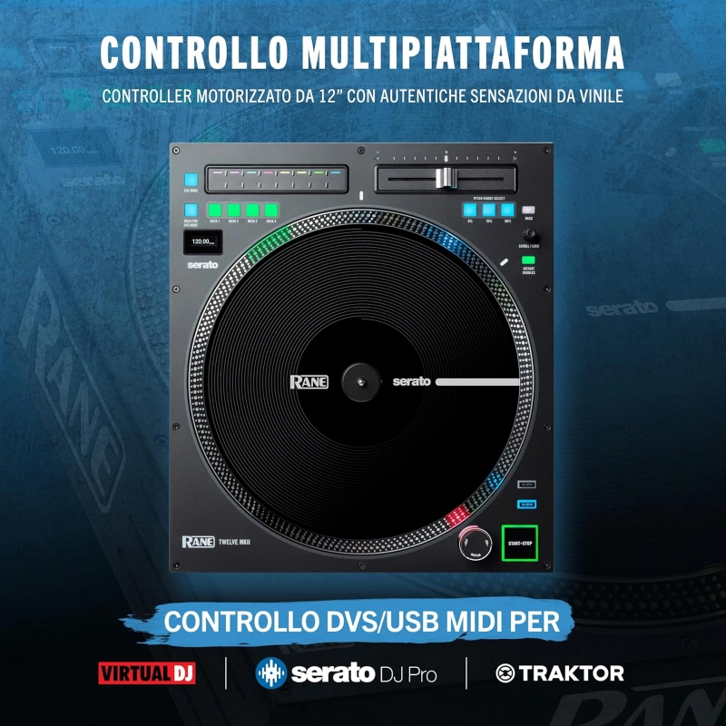 Rane Twelve MK2 Controller per DJ con Piatto 12" Motorizzato