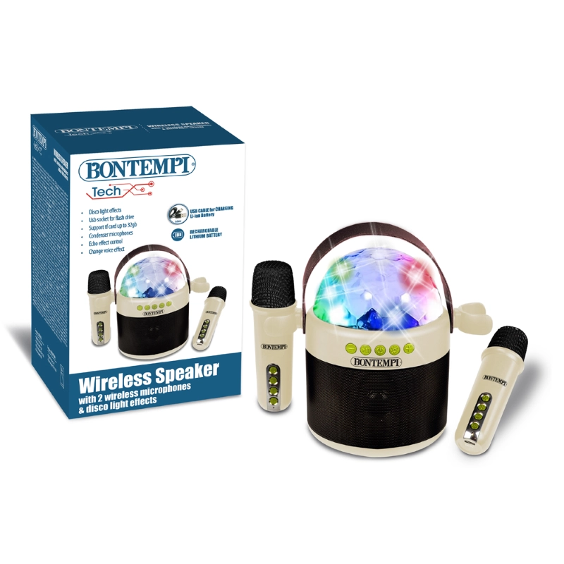 Bontempi 49 0250 Cassa Wireless con Microfono Wireless e Luci