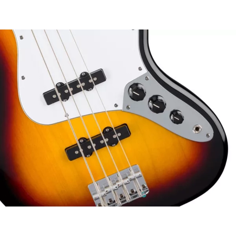 Fender Standard Jazz Bass®, Laurel Fingerboard, White Pickguard, 3-Color Sunburst