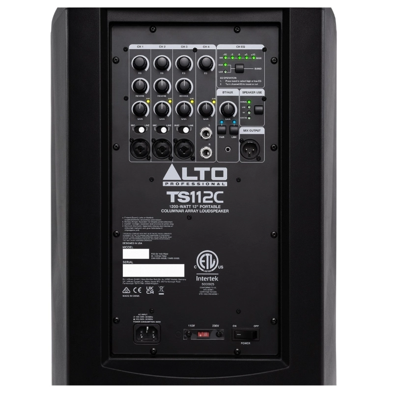 Alto Professional TS112C Sistema PA a Colonna Portatile 1200W