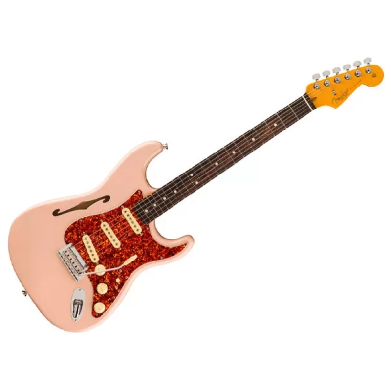 Fender American Professional II Stratocaster® Thinline, Rosewood Fingerboard, Transparent Shell Pink 0171010760