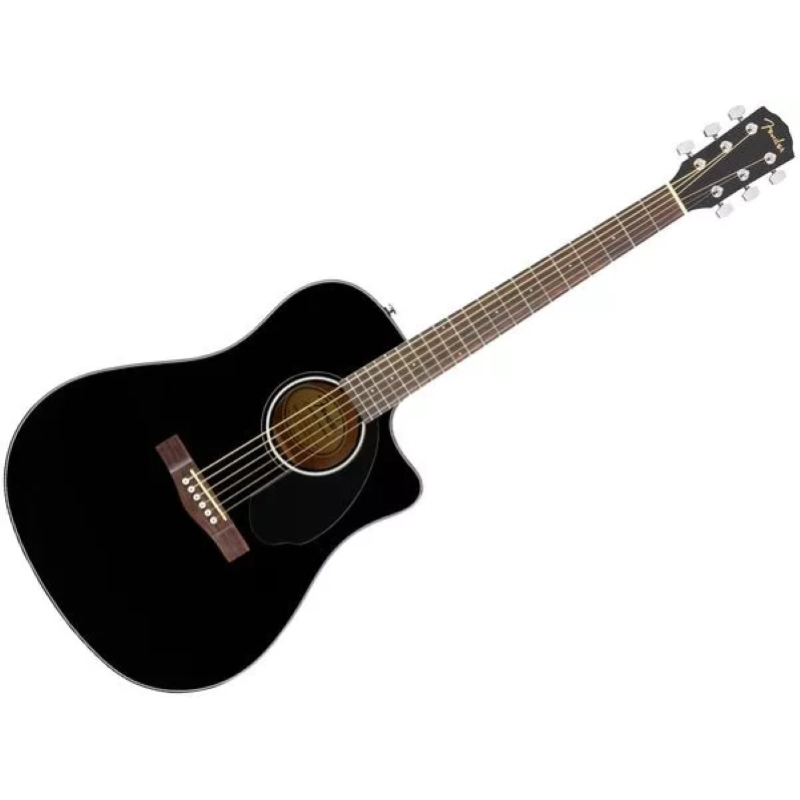 Fender CD60SCE Dreadnought, Walnut Fingerboard, Black 0970113006