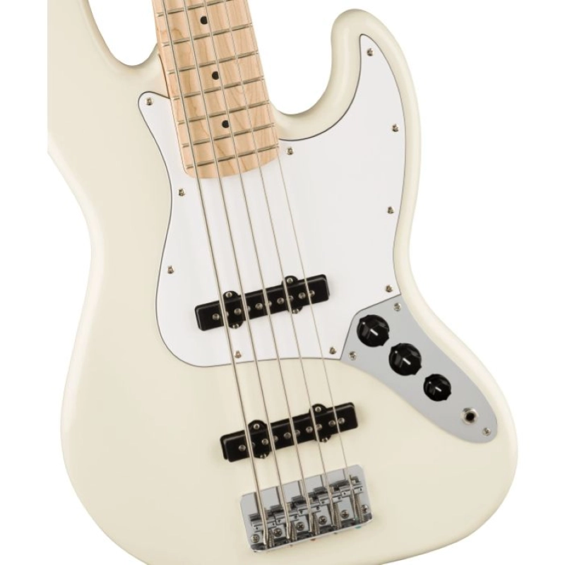 Fender Squier Affinity Series™ Jazz Bass® V, Maple Fingerboard, White Pickguard, Olympic White 0378652505
