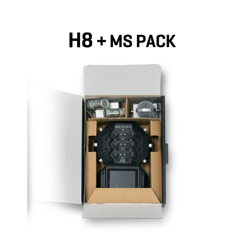 Zoom H8 MS Pack Registratore a 8 Tracce con Capsula XYH6 MSH6