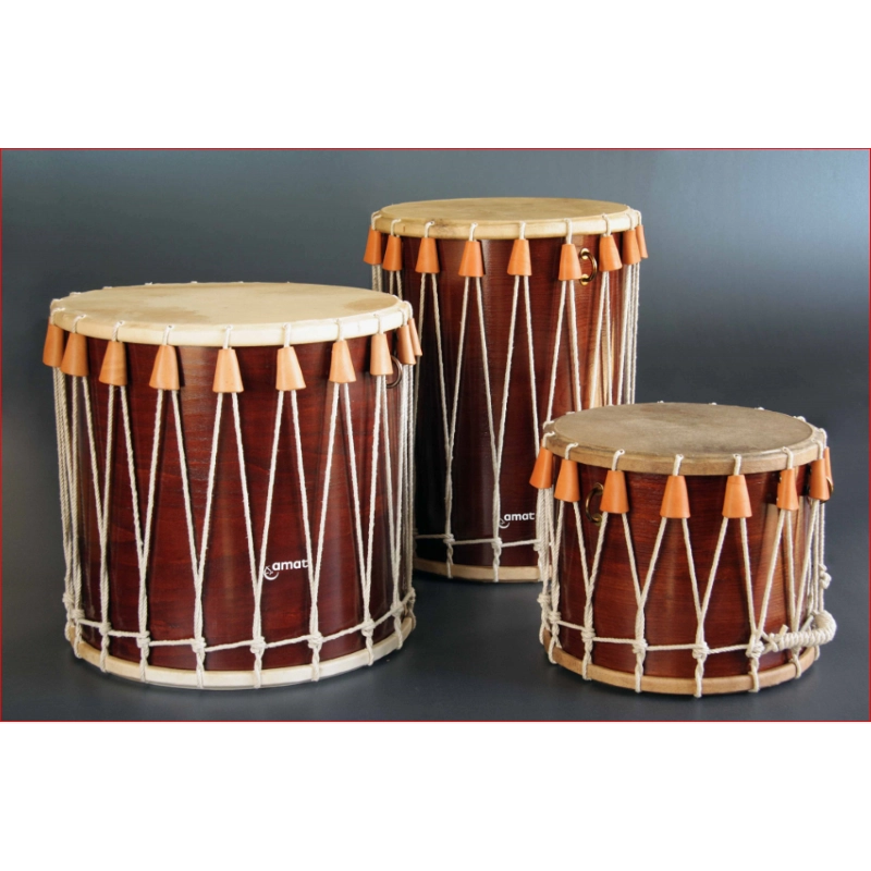 Amat 150 Tamburo Medioevale ø 36x38 h cm a 18 tiranti, con pelli naturali di capra