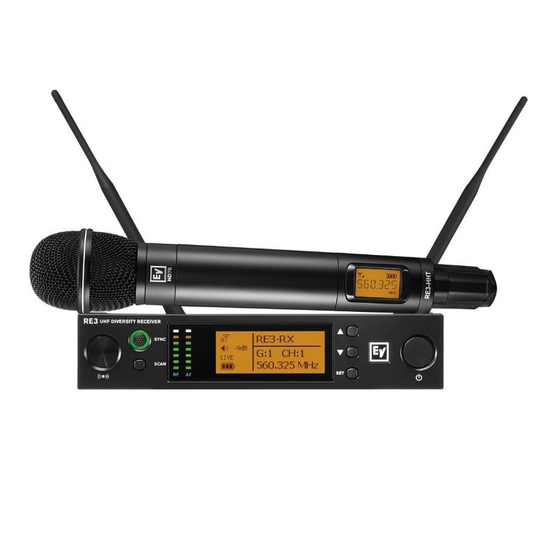 Electro Voice RE3 ND76 Sistema Microfonico Wireless UHF Portatile 560-596MHz