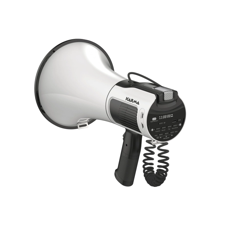 Karma GT1231BT Megafono Ricaricabile 30W con USB Type-C e Bluetooth