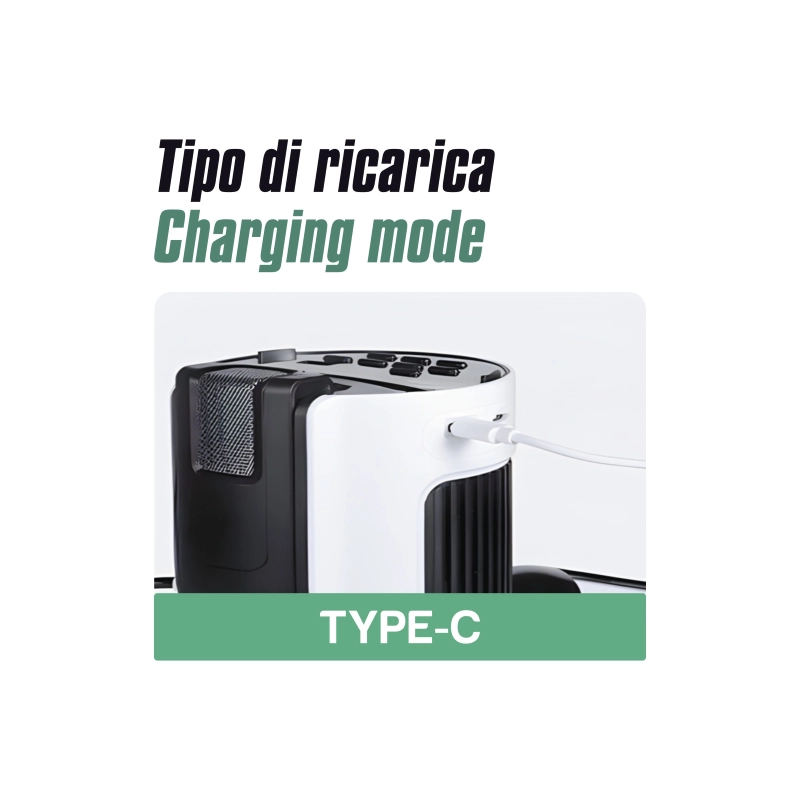 Karma GT1231BT Megafono Ricaricabile 30W con USB Type-C e Bluetooth