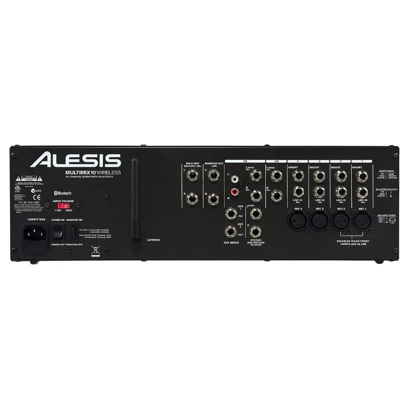 Alesis MultiMix 10 Wireless Mixer 10 Canali Rack 3U Bluetooth