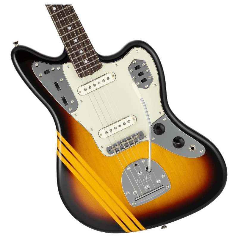 Fender Made in Japan Traditional 2025 Collection, 60s Jaguar®, Rosewood Fingerboard, Competition 3-Color Sunburst / Aged Natural