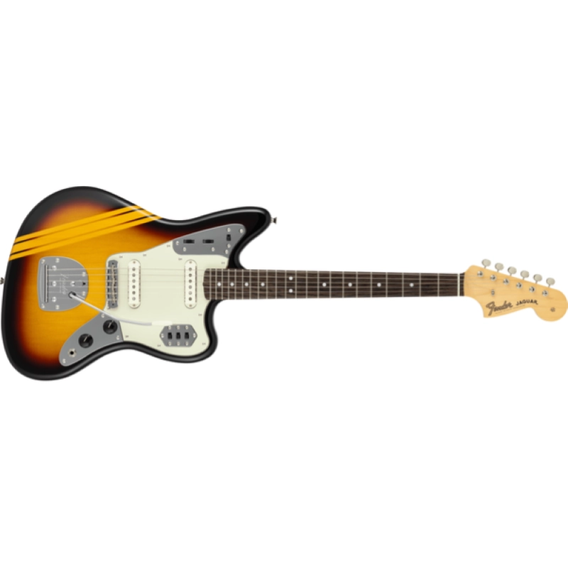 Fender Made in Japan Traditional 2025 Collection, 60s Jaguar®, Rosewood Fingerboard, Competition 3-Color Sunburst / Aged Natural