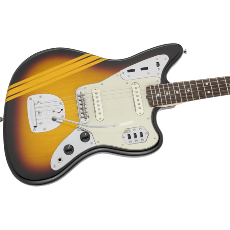 Fender Made in Japan Traditional 2025 Collection, 60s Jaguar®, Rosewood Fingerboard, Competition 3-Color Sunburst / Aged Natural
