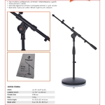 Bespeco MS1NR Asta giraffa Mini, base tonda