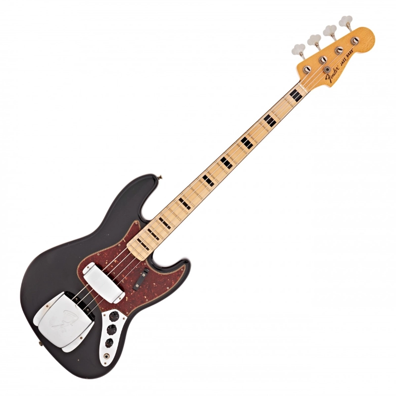 Fender Custom Shop '68 J Bass® Journeyman Relic®, Maple Fingerboard, Aged Black 9235001595