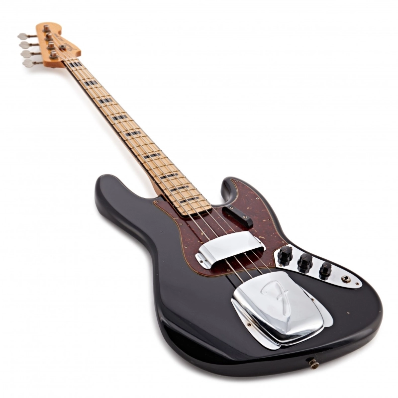 Fender Custom Shop '68 J Bass® Journeyman Relic®, Maple Fingerboard, Aged Black 9235001595