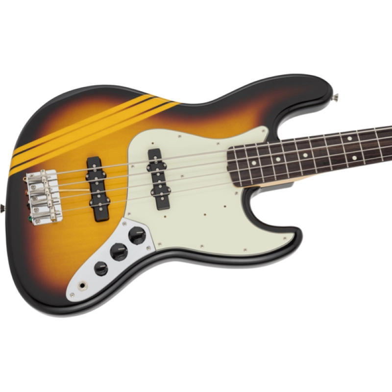 Fender Made in Japan Traditional 2025 Collection, 60s Jazz Bass®, Rosewood Fingerboard, Competition 3-Color Sunburst / Aged Natural