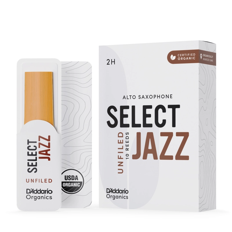D'Addario Select Jazz Unfiled Ance Organic per Sax Alto 2H